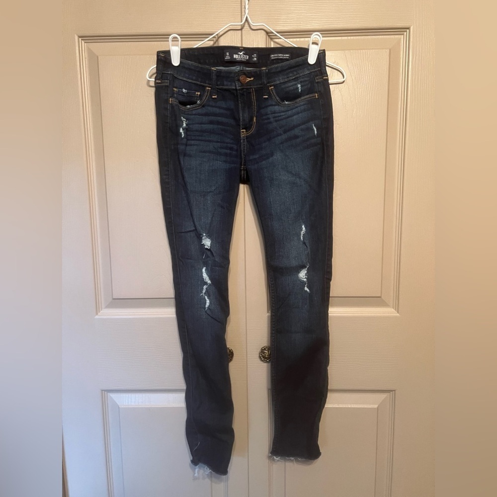 Hollister Blue Skinny Jeans Distressed Style